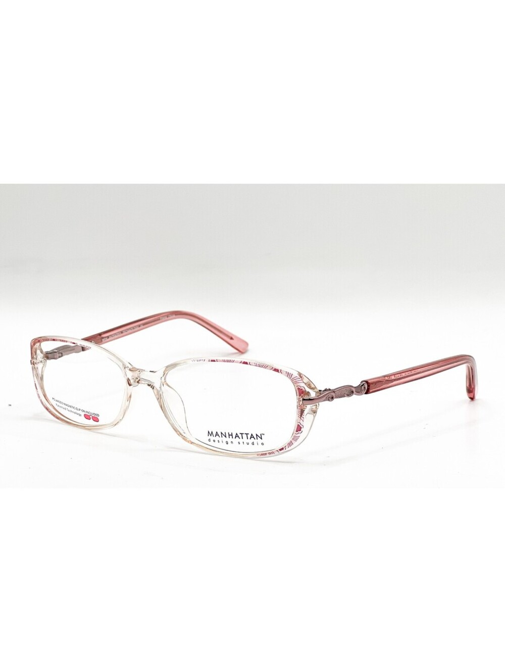 Manhattan Mdx S3249 30 Clear Brown Authentic Eyeglasses W/ Clip 53-15-135